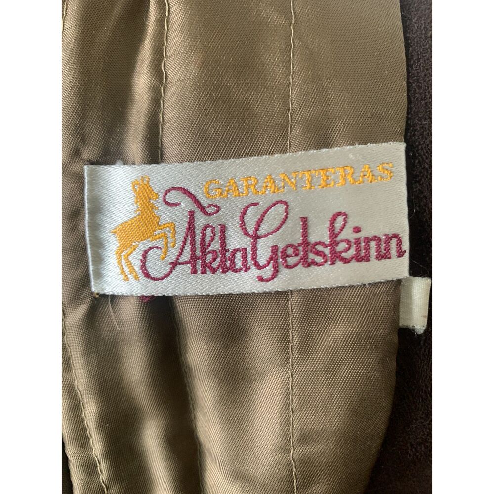 Brown Suede Vintage Jacket with Fur trim - Picture 3 of 6